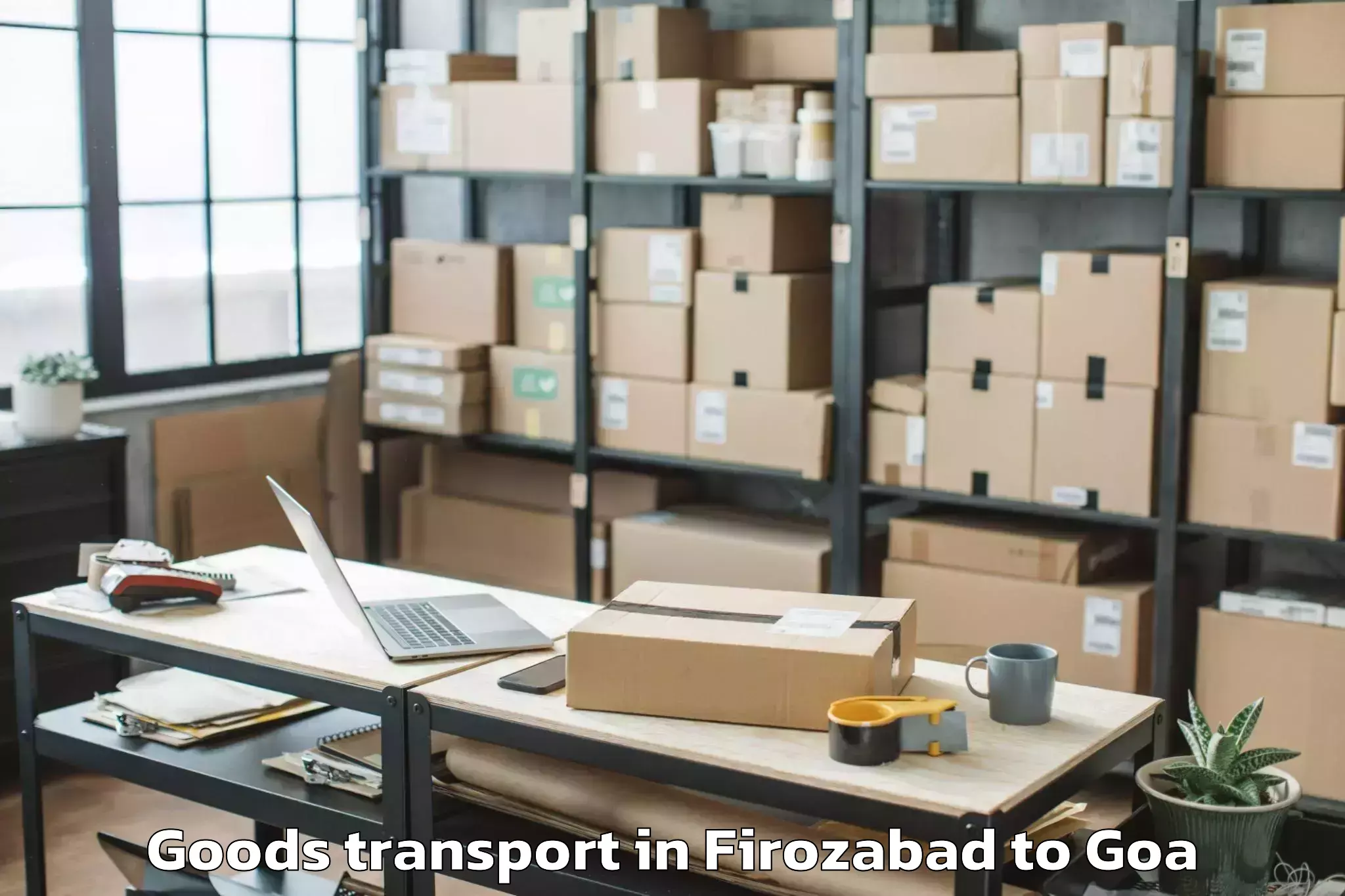 Reliable Firozabad to Candolim Goods Transport